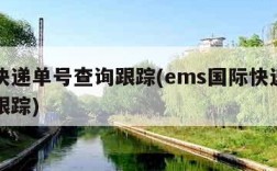 国际快递单号查询跟踪(ems国际快递单号查询跟踪)