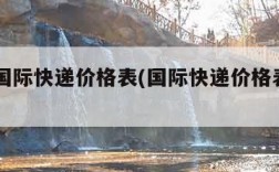 联邦国际快递价格表(国际快递价格表2023)
