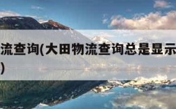 大田物流查询(大田物流查询总是显示验证码不正确)