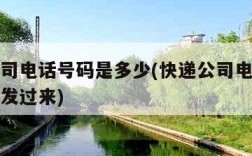 快递公司电话号码是多少(快递公司电话号码是多少发过来)