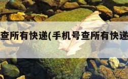 手机号查所有快递(手机号查所有快递怎么查询)