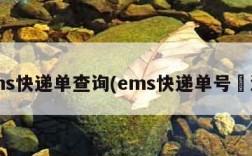ems快递单查询(ems快递单号査洵)