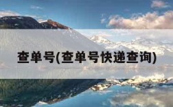 查单号(查单号快递查询)