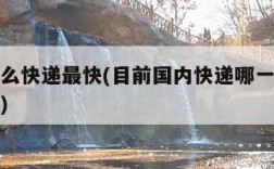 国内什么快递最快(目前国内快递哪一家最快送到手)