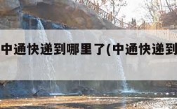 查一下中通快递到哪里了(中通快递到哪儿查询)