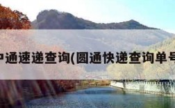 中通速递查询(圆通快递查询单号)