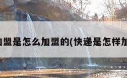 快递加盟是怎么加盟的(快递是怎样加盟的)