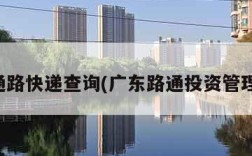 广东通路快递查询(广东路通投资管理集团)