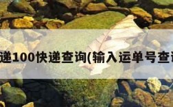 快递100快递查询(输入运单号查询)