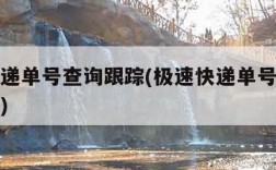 极速快递单号查询跟踪(极速快递单号查询号码查询)