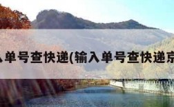 输入单号查快递(输入单号查快递京东)