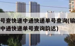 输入单号查快递中通快递单号查询(输入单号查快递中通快递单号查询韵达)