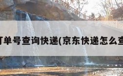 京东订单号查询快递(京东快递怎么查单号)