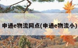 申通e物流网点(申通e物流小)