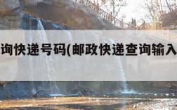 邮政查询快递号码(邮政快递查询输入号码查询)