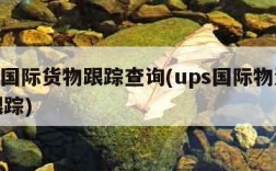 ups国际货物跟踪查询(ups国际物流查询跟踪)