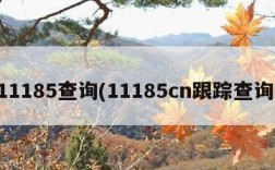 11185查询(11185cn跟踪查询)