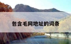 包含毛网地址的词条