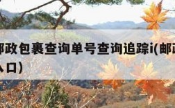 中国邮政包裹查询单号查询追踪i(邮政单号查询入口)
