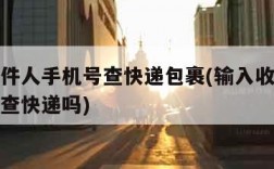 输入收件人手机号查快递包裹(输入收件人手机号能查快递吗)