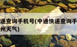 中通快递查询手机号(中通快递查询手机号查快递广州天气)