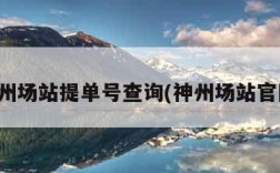 神州场站提单号查询(神州场站官网)