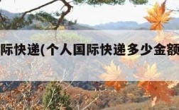 个人国际快递(个人国际快递多少金额需要报关)