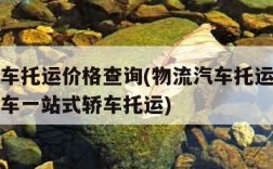 物流汽车托运价格查询(物流汽车托运价格查询运好车一站式轿车托运)
