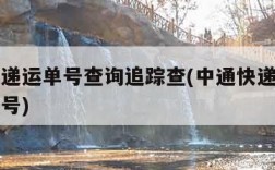 中通快递运单号查询追踪查(中通快递查单号查询单号)