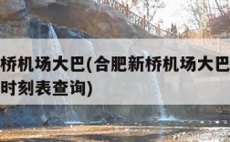 合肥新桥机场大巴(合肥新桥机场大巴到合肥南站的时刻表查询)