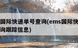 ems国际快递单号查询(ems国际快递单号查询跟踪信息)