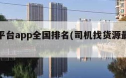 物流平台app全国排名(司机找货源最好的软件)