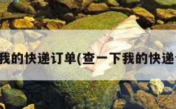 查询我的快递订单(查一下我的快递订单)