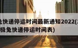 极兔快递停运时间最新通知2022(2020年极兔快递停运时间表)