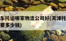 天津汽车托运哪家物流公司好(天津托运一辆小车需要多少钱)