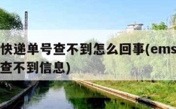 ems快递单号查不到怎么回事(ems快递单号查不到信息)