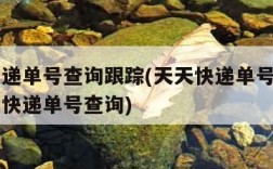 天天快递单号查询跟踪(天天快递单号查询自动查询快递单号查询)