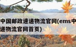 ems中国邮政速递物流官网(ems中国邮政速递物流官网首页)