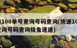 快递100单号查询号码查询(快递100单号查询号码查询极兔速递)