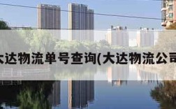 大达物流单号查询(大达物流公司)