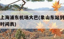 宁波到上海浦东机场大巴(象山东站到宁波机场大巴时间表)