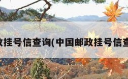 邮政挂号信查询(中国邮政挂号信查询)