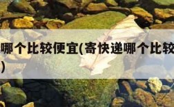 寄快递哪个比较便宜(寄快递哪个比较便宜上门取货)