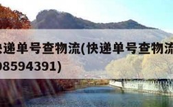 查询快递单号查物流(快递单号查物流信息3832008594391)