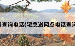 宅急送查询电话(宅急送网点电话查询号码)