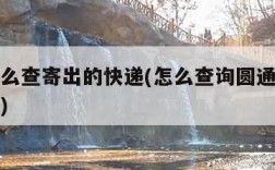 圆通怎么查寄出的快递(怎么查询圆通寄出去的包裹)