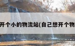 自己开个小的物流站(自己想开个物流站)