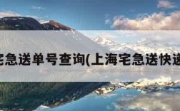 上海宅急送单号查询(上海宅急送快递查询)