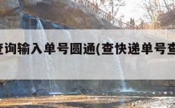 快递查询输入单号圆通(查快递单号查询查 中通)