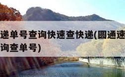 圆通速递单号查询快速查快递(圆通速递快递单号查询查单号)
